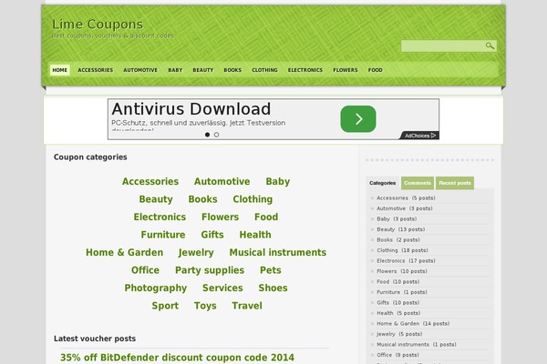 limecoupons.com site used Mazelime