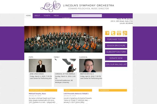 lincolnsymphony.org site used Lso