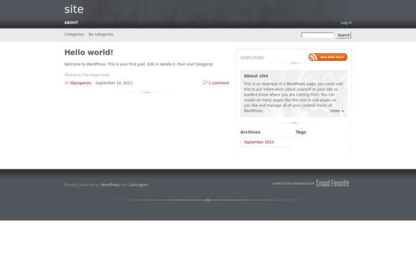 Carrington Blog theme site design template sample
