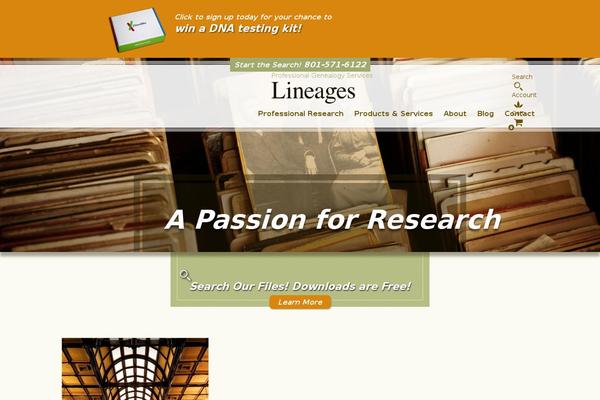 lineages.com site used Lineages