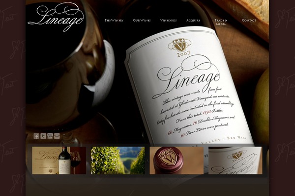 lineagewine.com site used Custom
