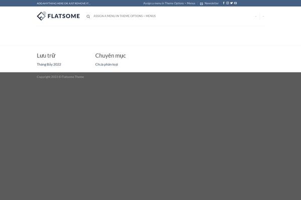 Flatsome theme site design template sample