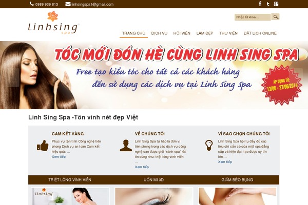 linhsingspa.vn site used Botanica