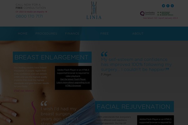 liniacosmeticsurgery.com site used Linia