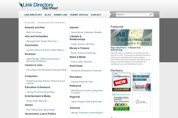 linkdirectory.com site used Whitepress
