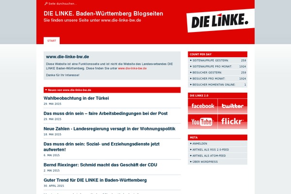 linke-bw.de site used Wp-dielinke-red-1-51