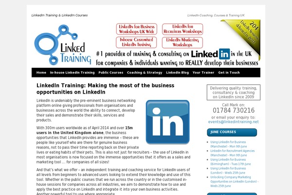 linkedintraining.net site used Litraining