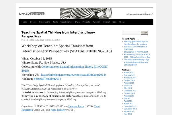 WordPress website example screenshot