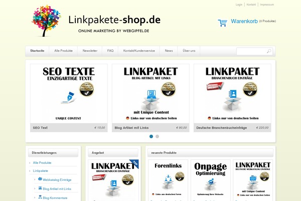 linkpakete-shop.de site used Shopified