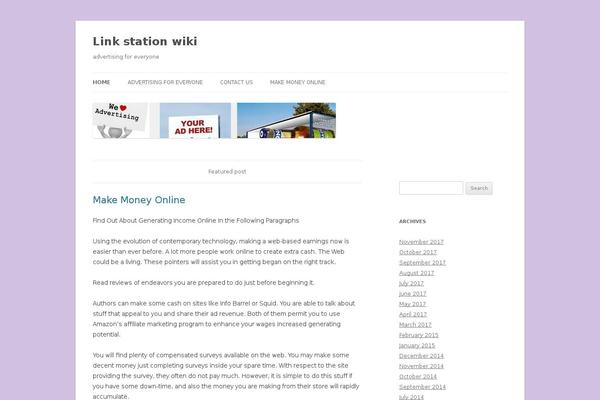 Twenty Twelve theme site design template sample