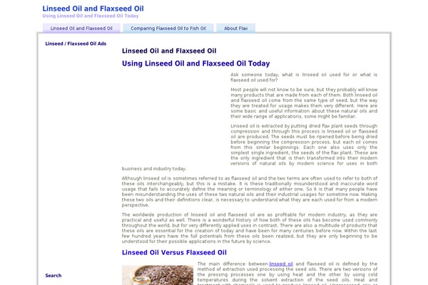 linseedflaxseedoil.com site used Linseedflaxseedoil