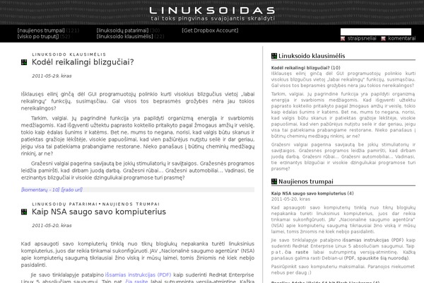 linuksoidas.lt site used Linuksoidas