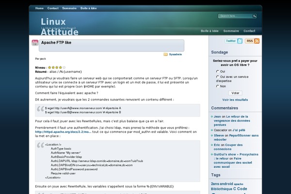 linux-attitude.fr site used EOS