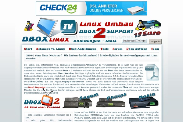 linux-dbox.com site used Dbox