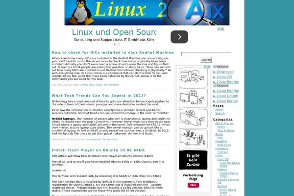 linux2aix.com site used Adsense-boqpod