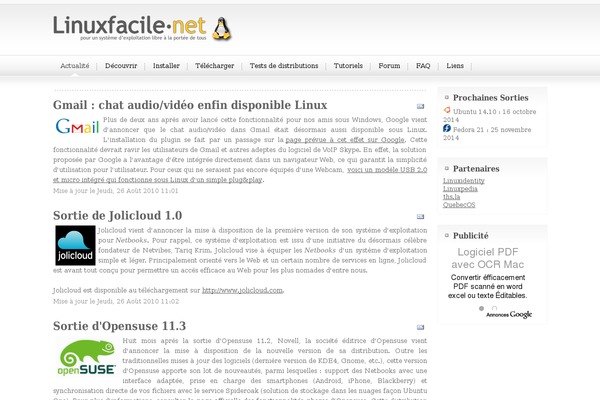 linuxfacile.net site used Metasoft