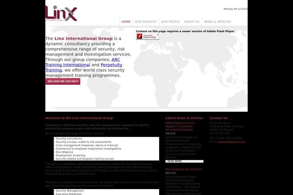 Linx theme site design template sample