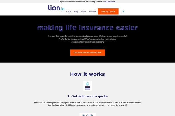 Lion theme site design template sample