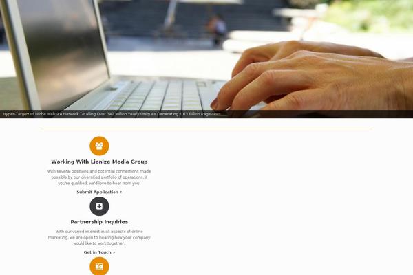 Vantage theme site design template sample
