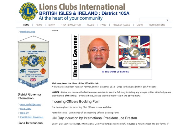 lions105a.org site used Lions105a