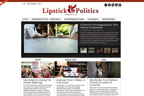 lipstickandpolitics.com site used Lipstick-child