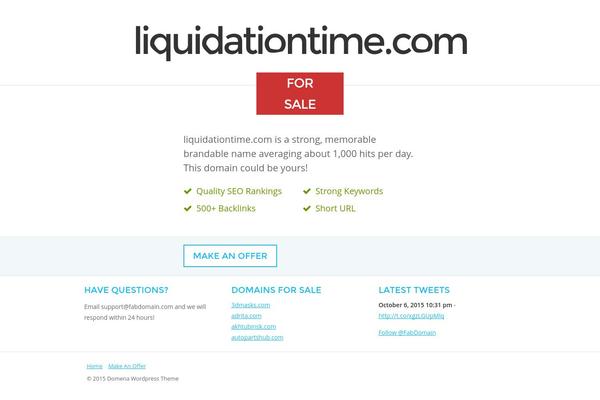 liquidationtime.com site used Domena2