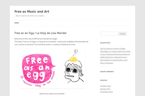Twenty Twelve theme site design template sample
