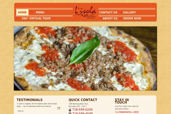lisolanyc.com site used Pizzeria
