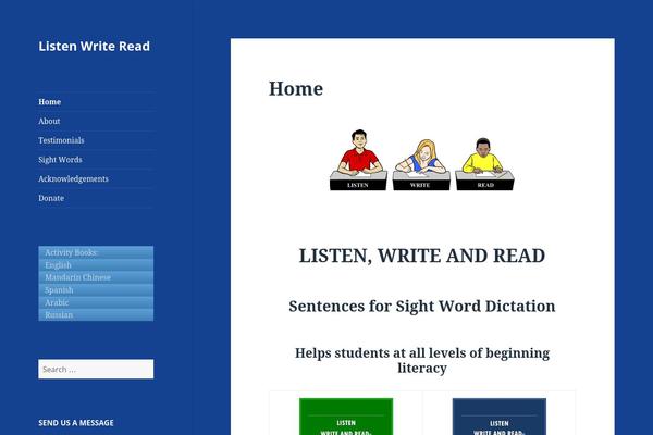 Twenty Fifteen theme site design template sample