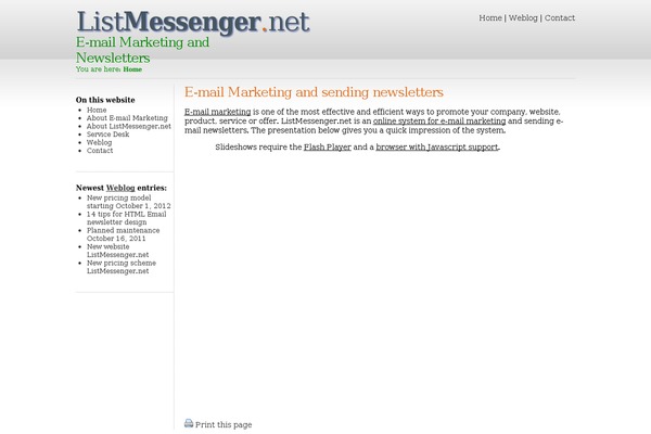 WordPress website example screenshot