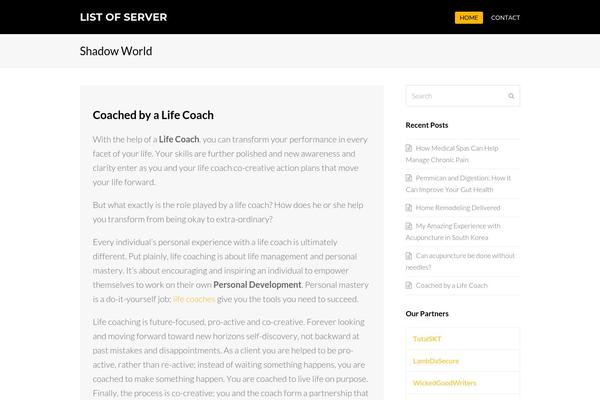 Total theme site design template sample