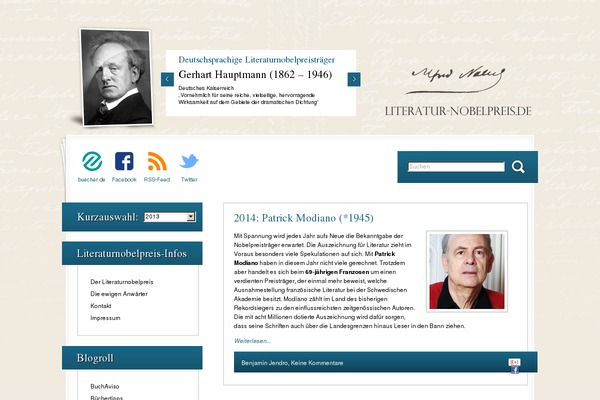 literatur-nobelpreis.de site used Literatur-nobelpreis