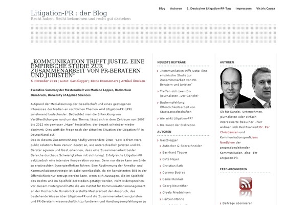 litigation-pr-blog.de site used Litigationblog