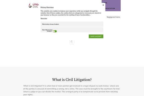 litigationcivil.com site used Attornix