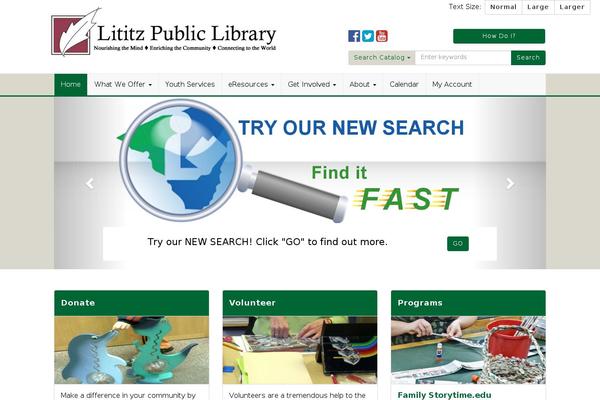 lititzlibrary.org site used Lititz