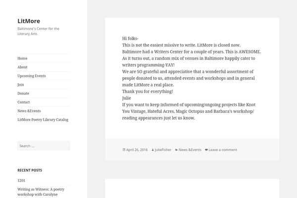 Twenty Fifteen theme site design template sample
