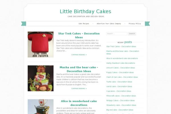 Cakes theme site design template sample