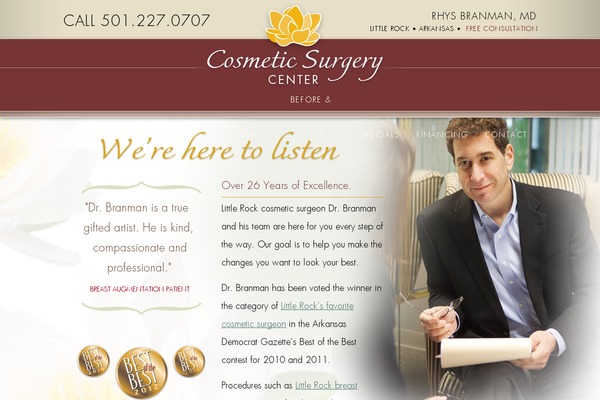 littlerockcosmeticsurgery.com site used Branman-oct-13