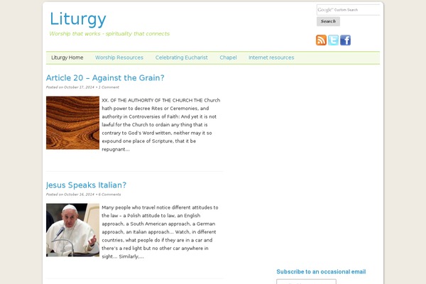 liturgy.co.nz site used Liturgy-astra