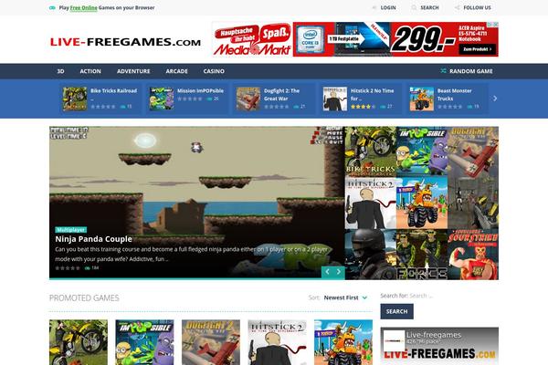 live-freegames.com site used Myarcadetheme