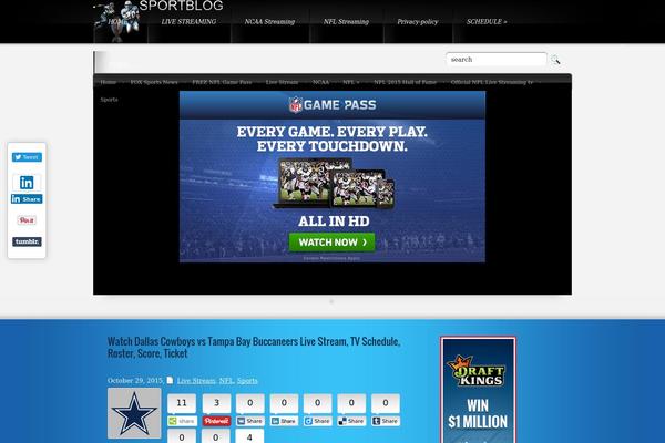 Sportblog theme site design template sample