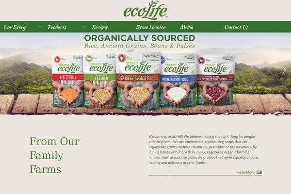 Ecolife theme site design template sample