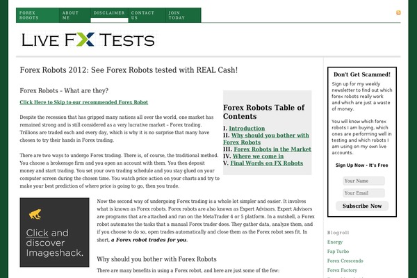 WordPress website example screenshot