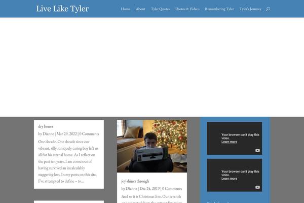 Divi Child theme site design template sample