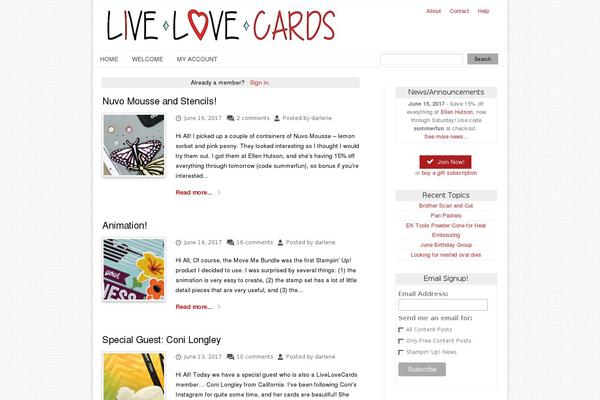 livelovecards.com site used Razor