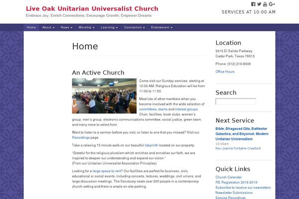 Uua-congregation theme site design template sample