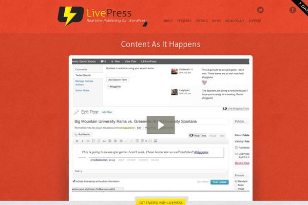 livepress.com site used Livepress-corp