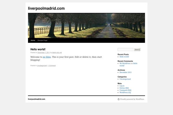 Twenty Ten theme site design template sample