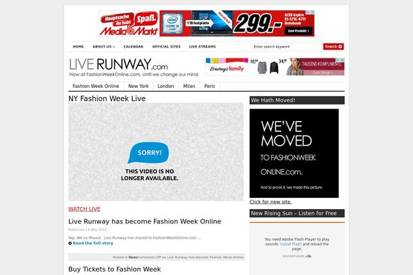liverunway.com site used Gazette