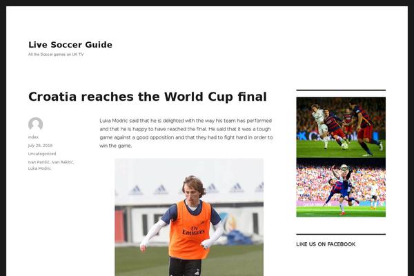 Site using Facebook Widget plugin